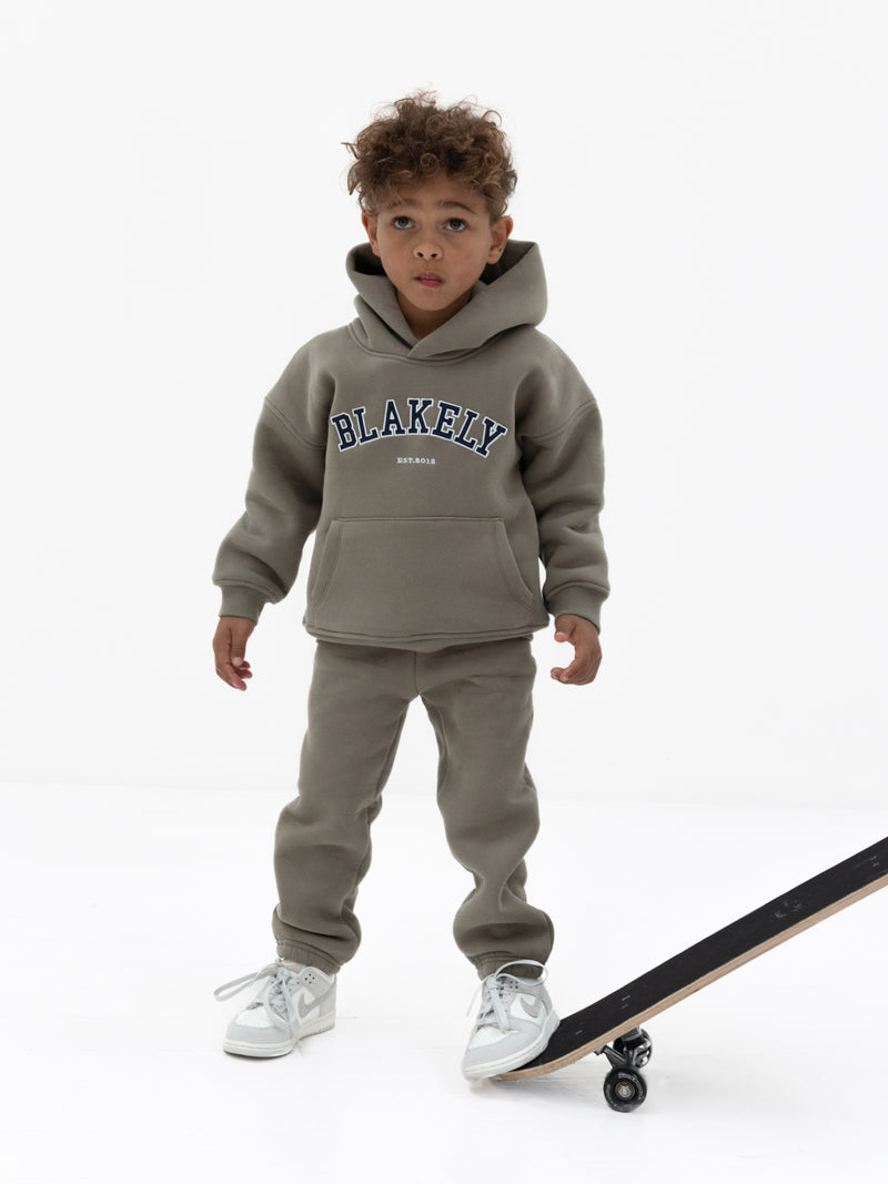 Mini Varsity Hoodie - Safari Green