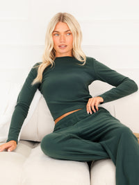 Sadie Long Sleeve Top - Teal Green