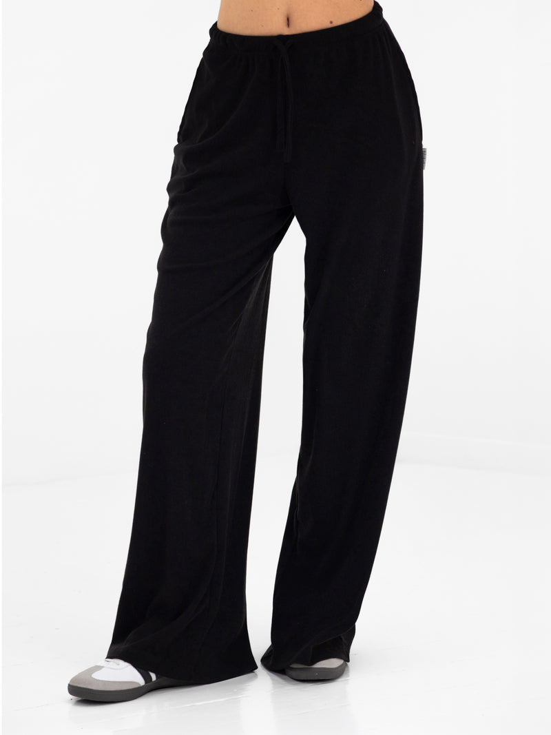 Alma Wide Leg Trousers - Black