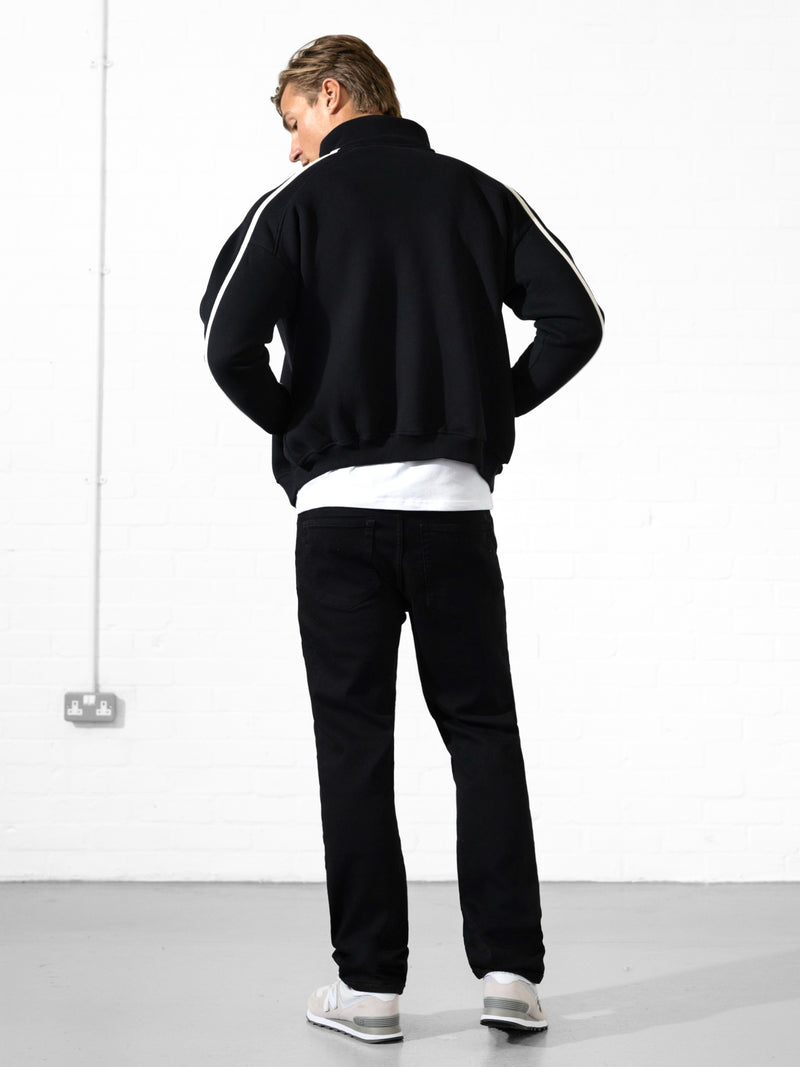 Milo Full Zip Jumper - Black