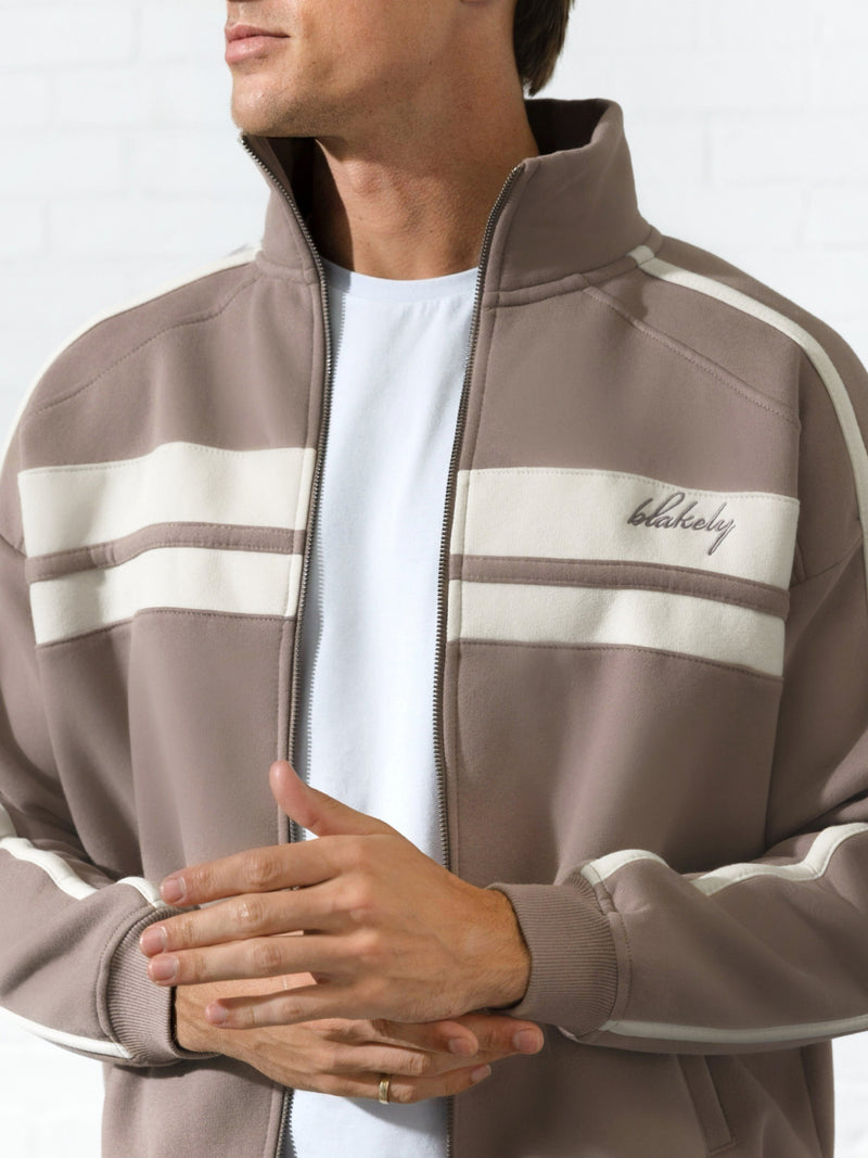 Milo Full Zip Jumper - Soft Brown