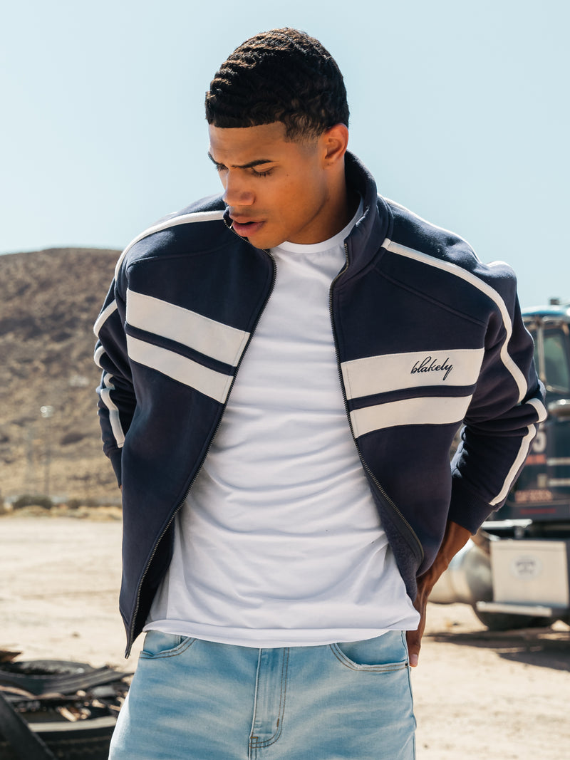 Milo Full Zip Jumper - True Navy