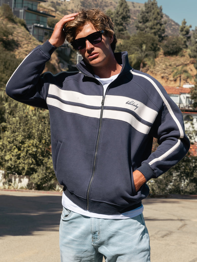 Milo Full Zip Jumper - True Navy