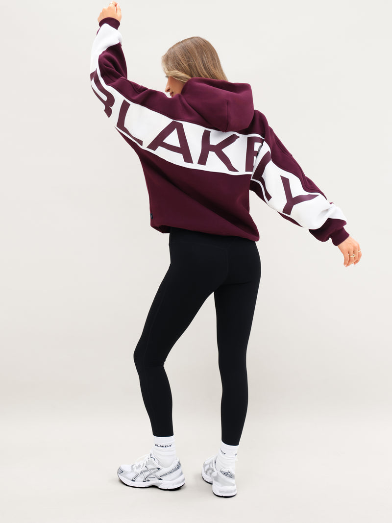 Indy Oversized Hoodie - Dark Cherry