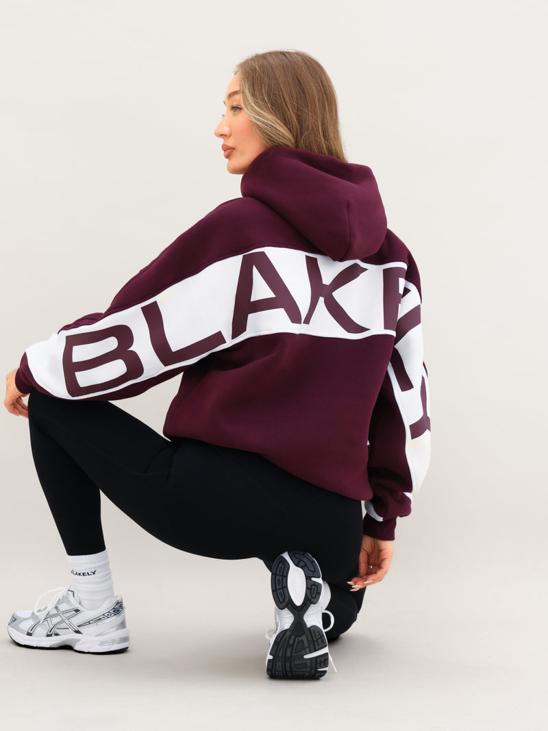 Indy Oversized Hoodie - Dark Cherry