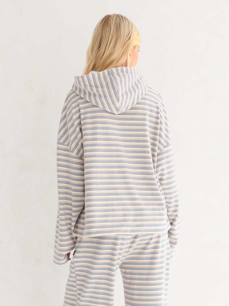Sadie Stripe Hoodie - Baby Blue Stripe