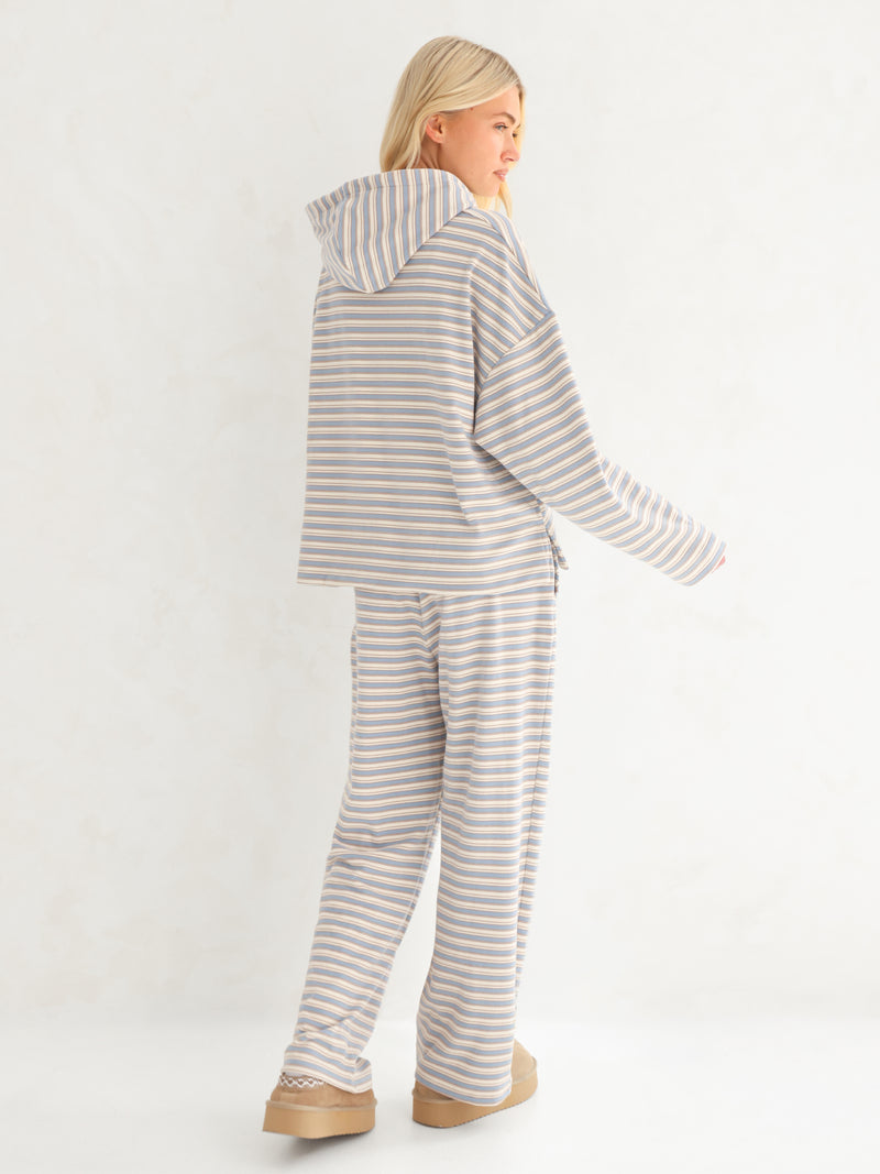 Sadie Stripe Hoodie - Baby Blue Stripe