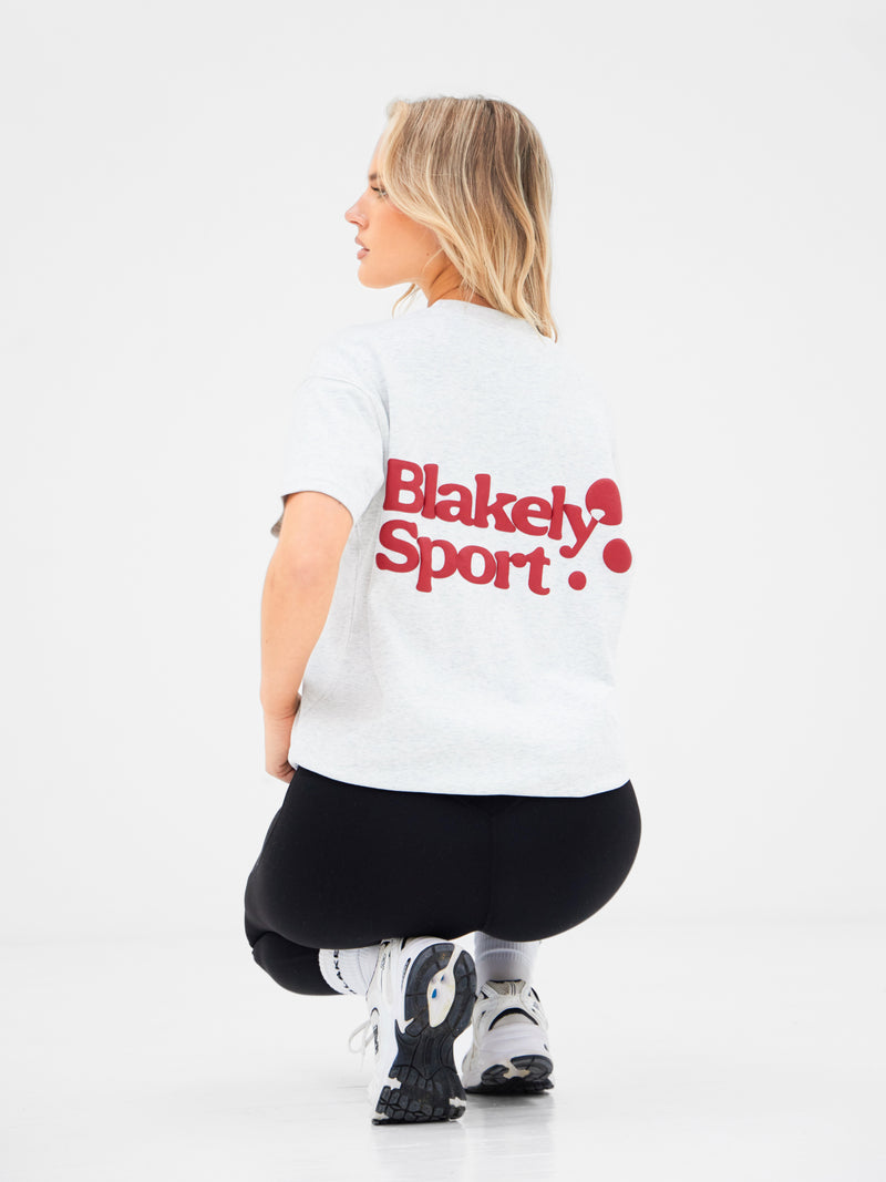 Motion Oversized T-Shirt - Marl White