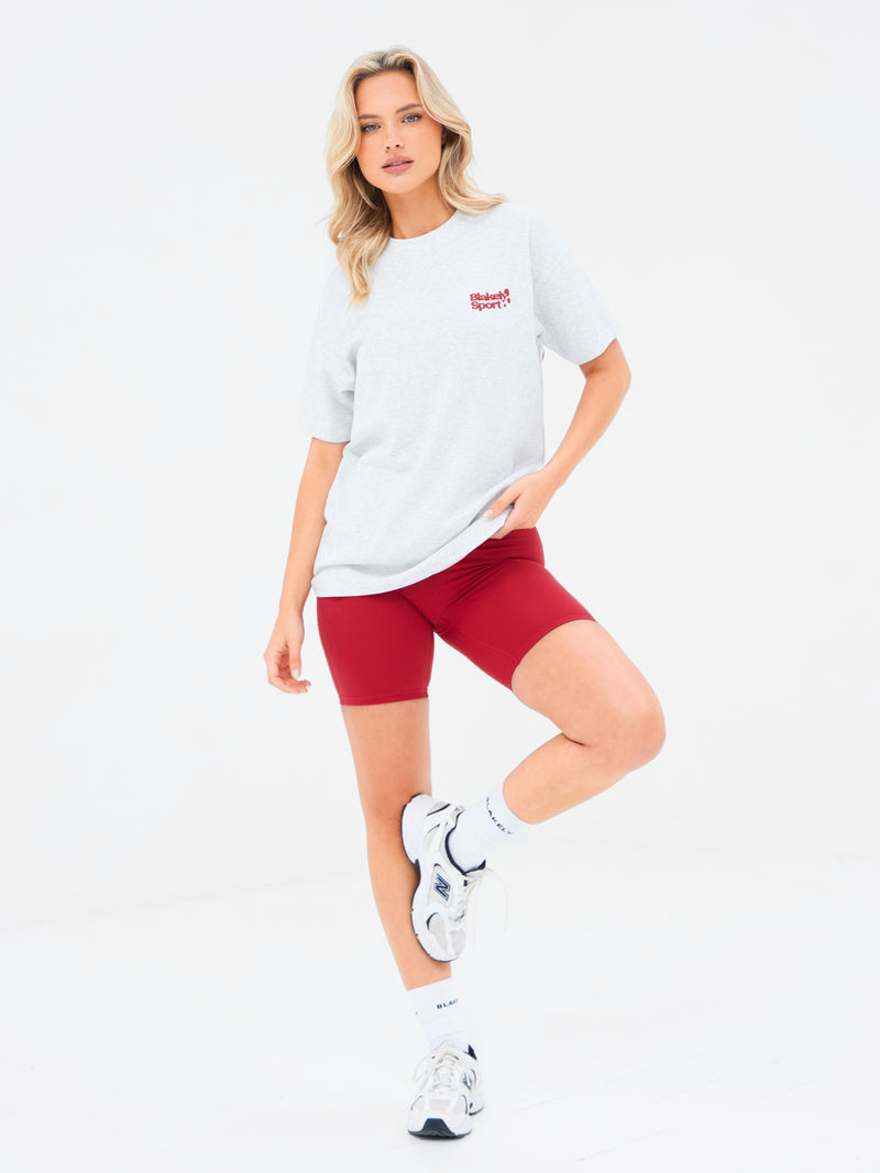 Motion Oversized T-Shirt - Marl White