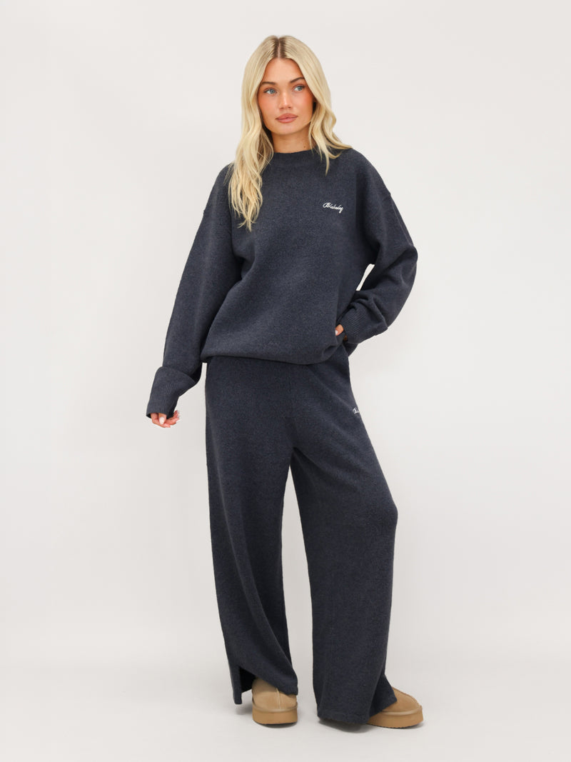 Oversized Knitted Sweater - True Navy