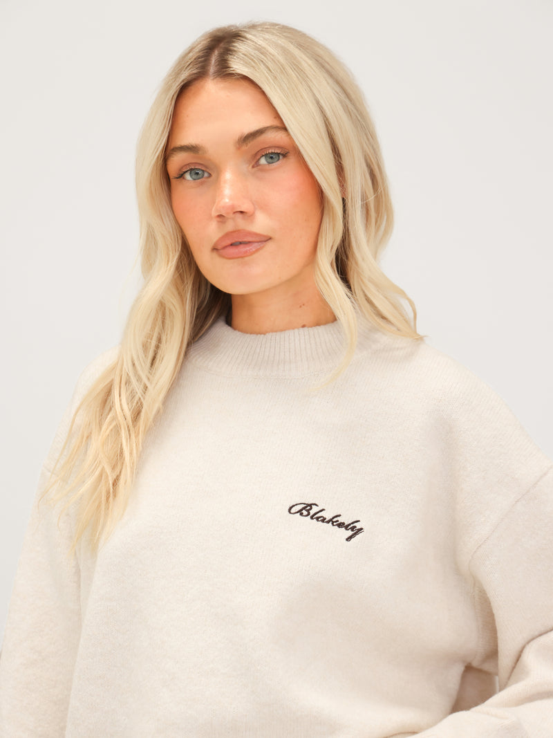 Oversized Knitted Sweater - Vanilla