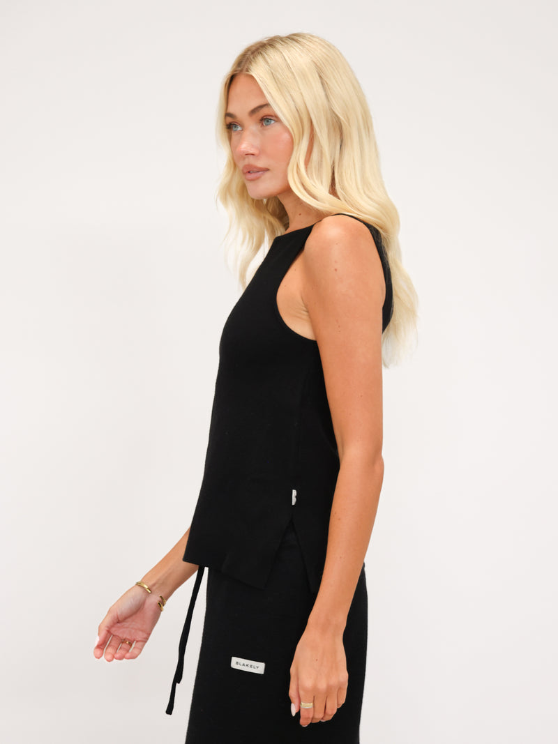 Layla Knitted Vest - Black