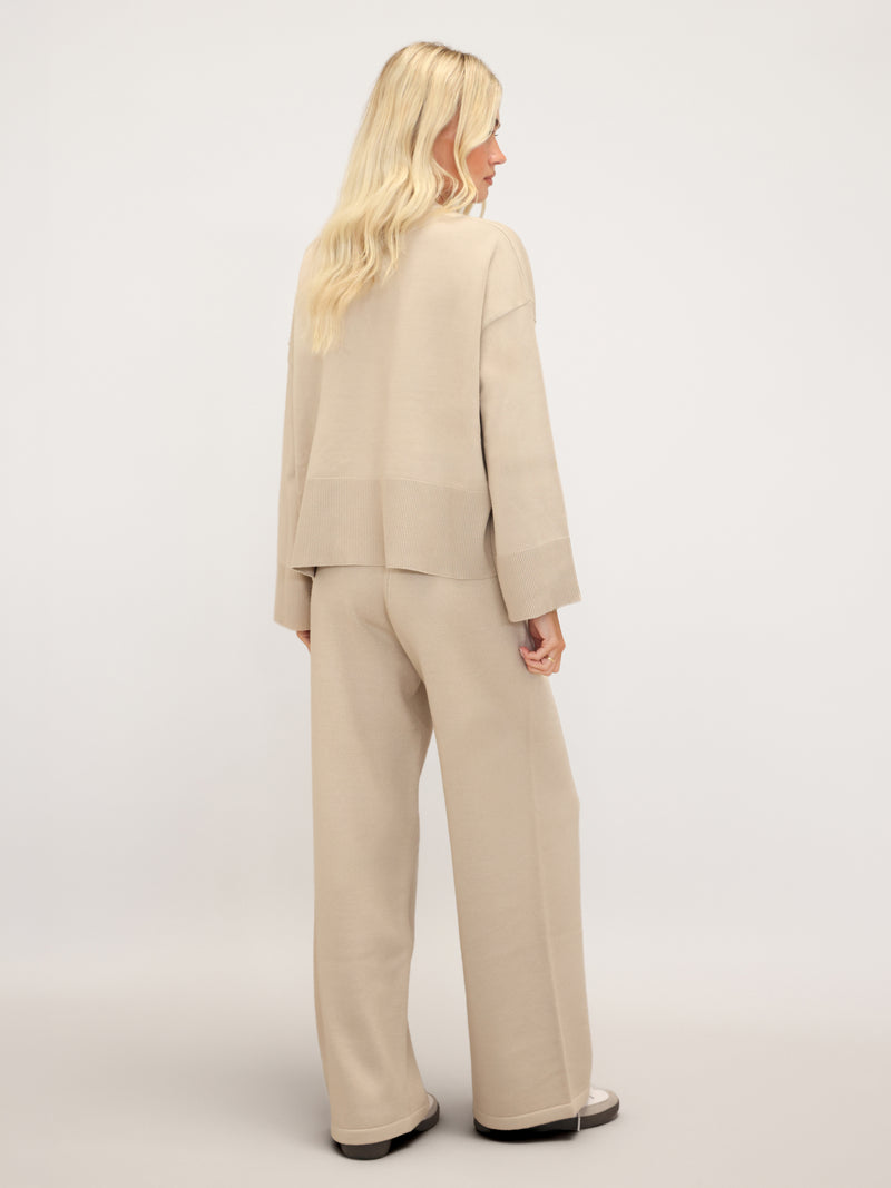 Layla Oversized Knitted Sweater - Warm Ivory