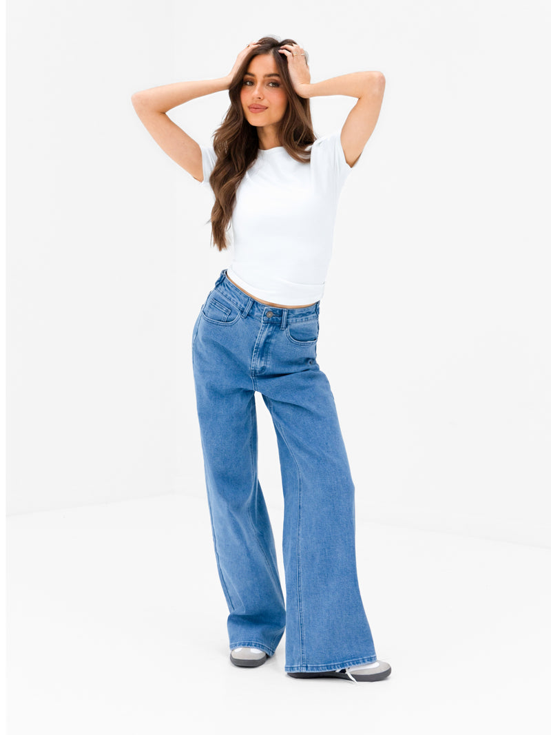 Blakely Wide Cut Jeans - Classic Blue