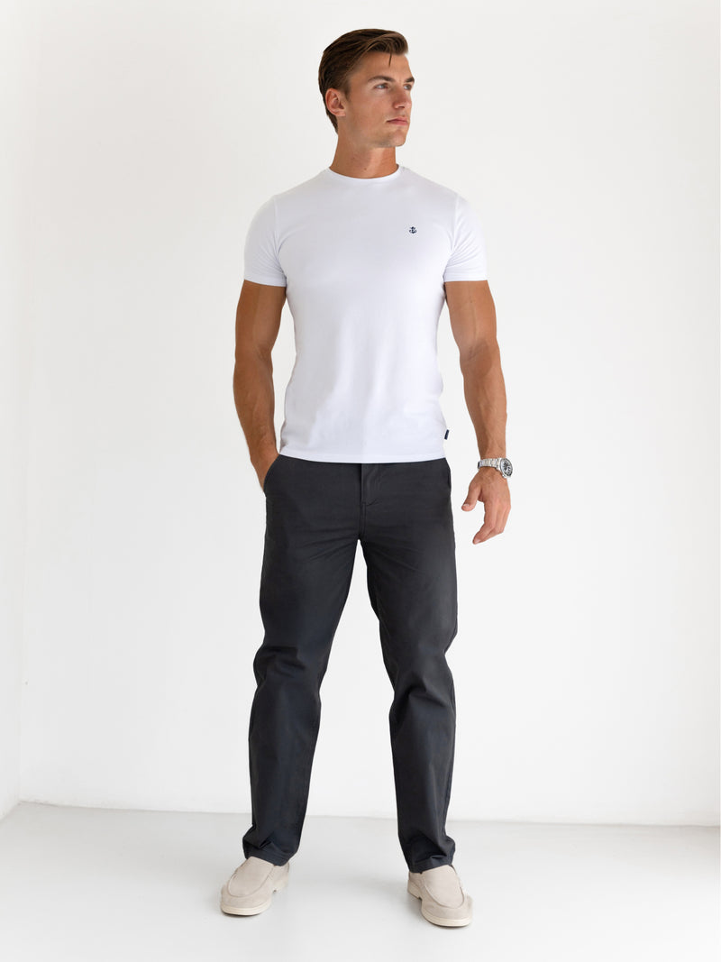 Relaxed Stretch Chinos - Graphite