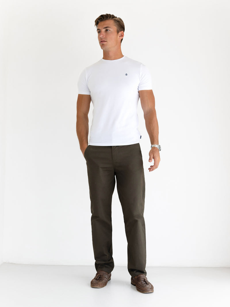 Relaxed Stretch Chinos - Khaki