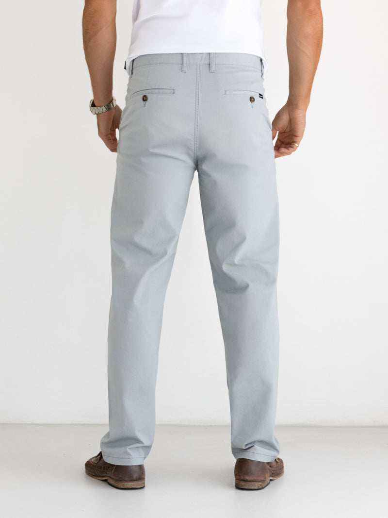 Relaxed Stretch Chinos - Light Grey