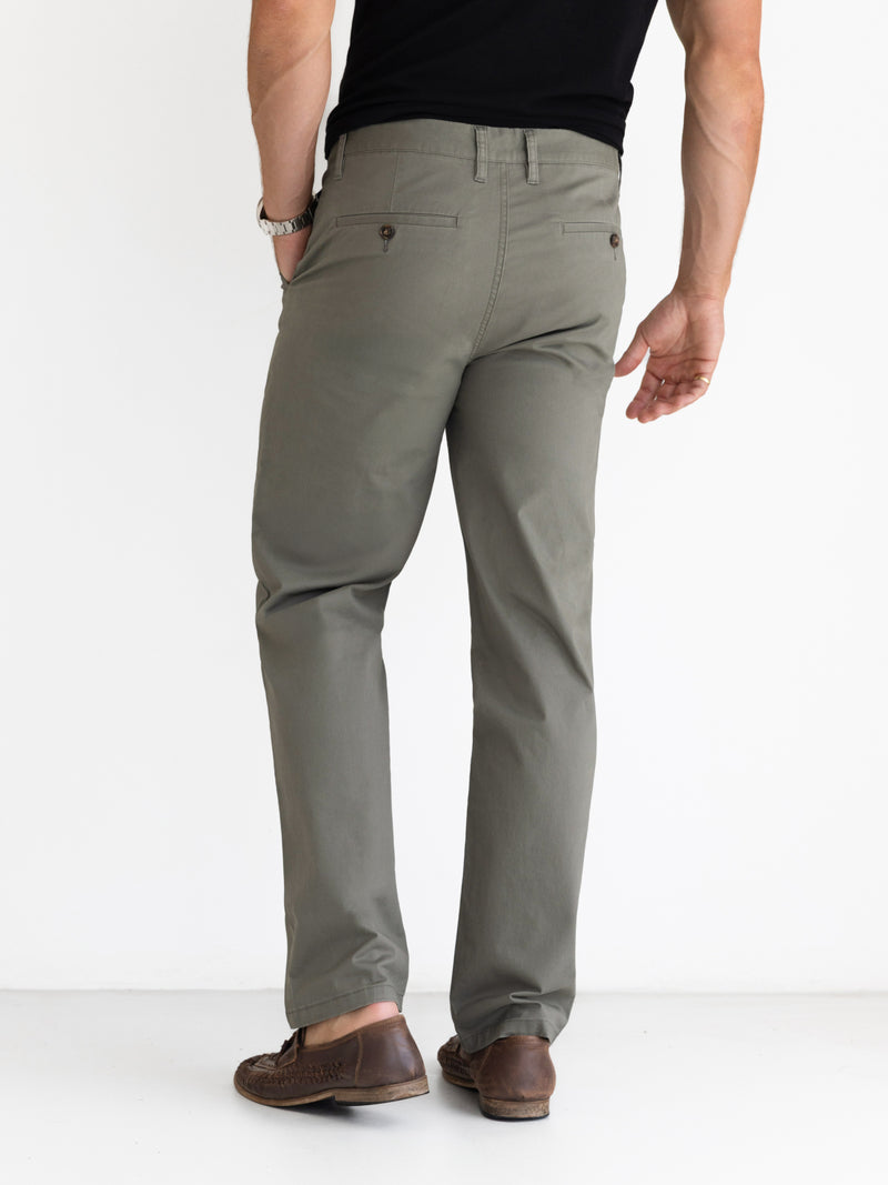 Relaxed Stretch Chinos - Safari Green