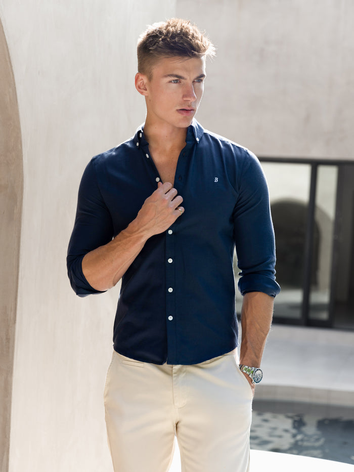 Conrad Long Sleeve Shirt - True Navy