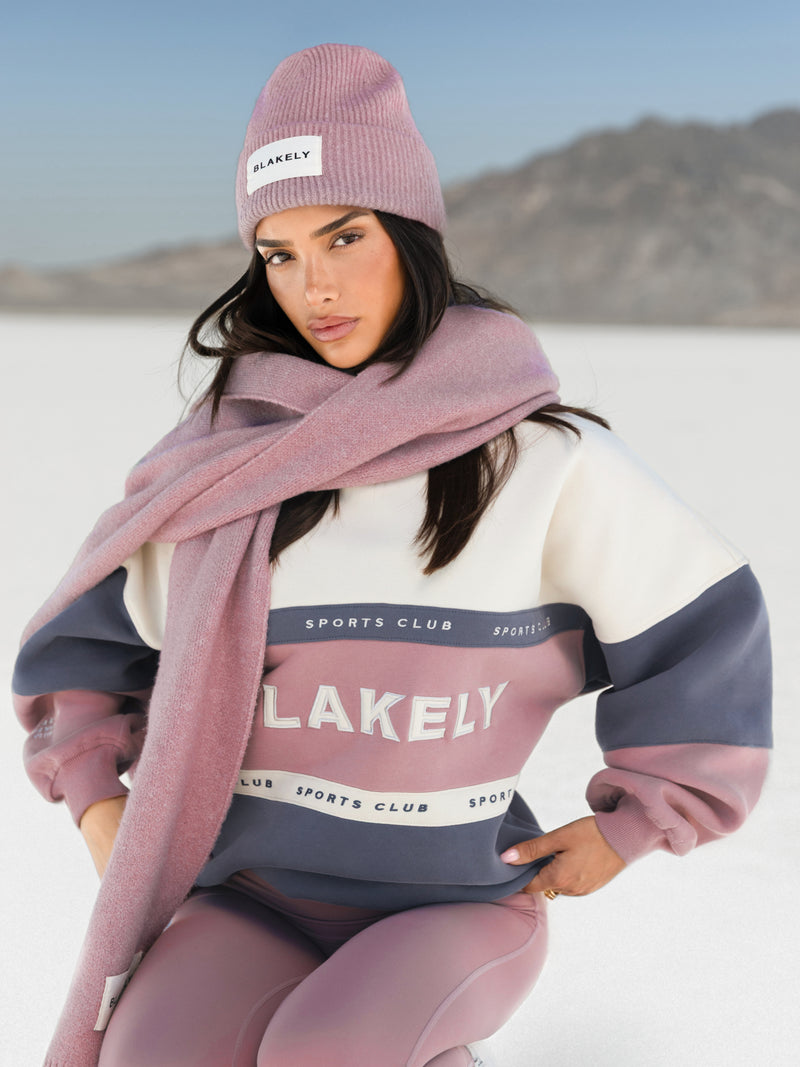 Alpine Oversized Hoodie - Dusty Pink