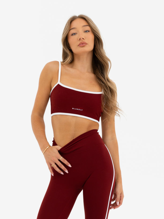 Ines Active Bra - Maroon Red