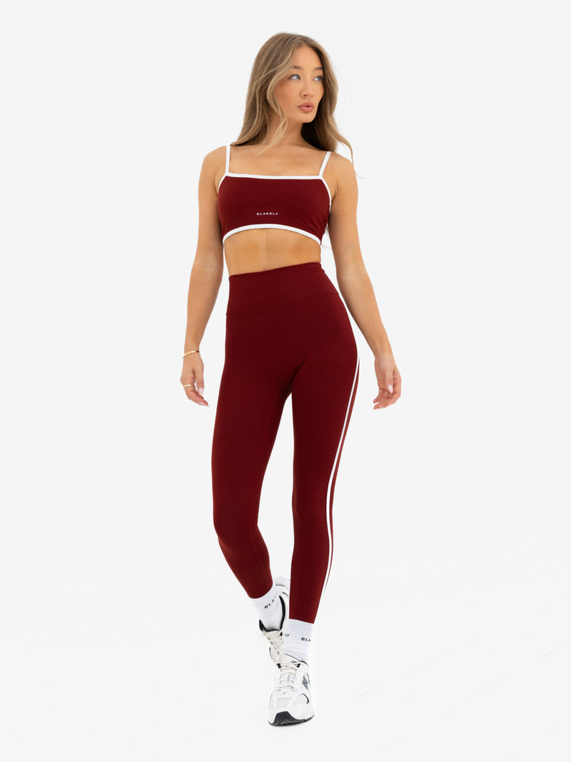 Ines Active Bra - Maroon Red