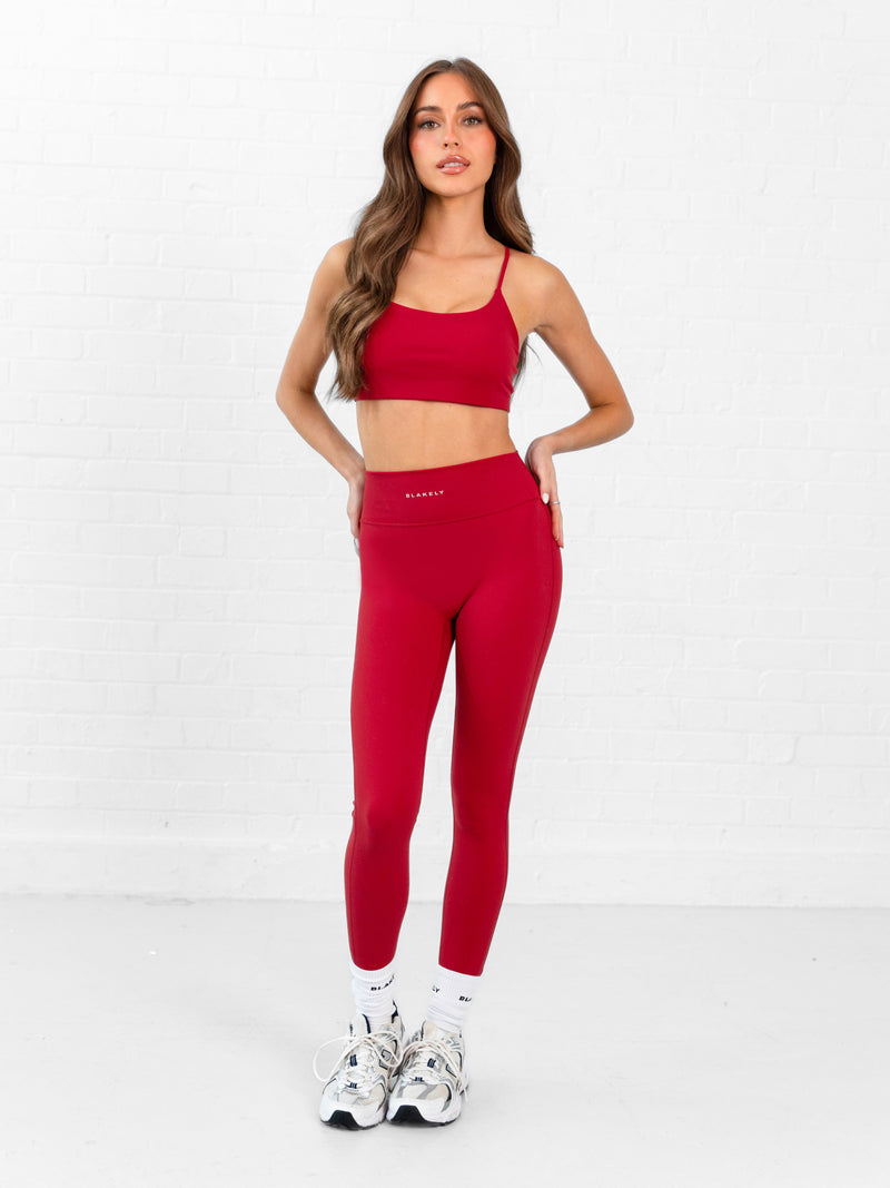 SculptForm Sports Bra - Cherry Red