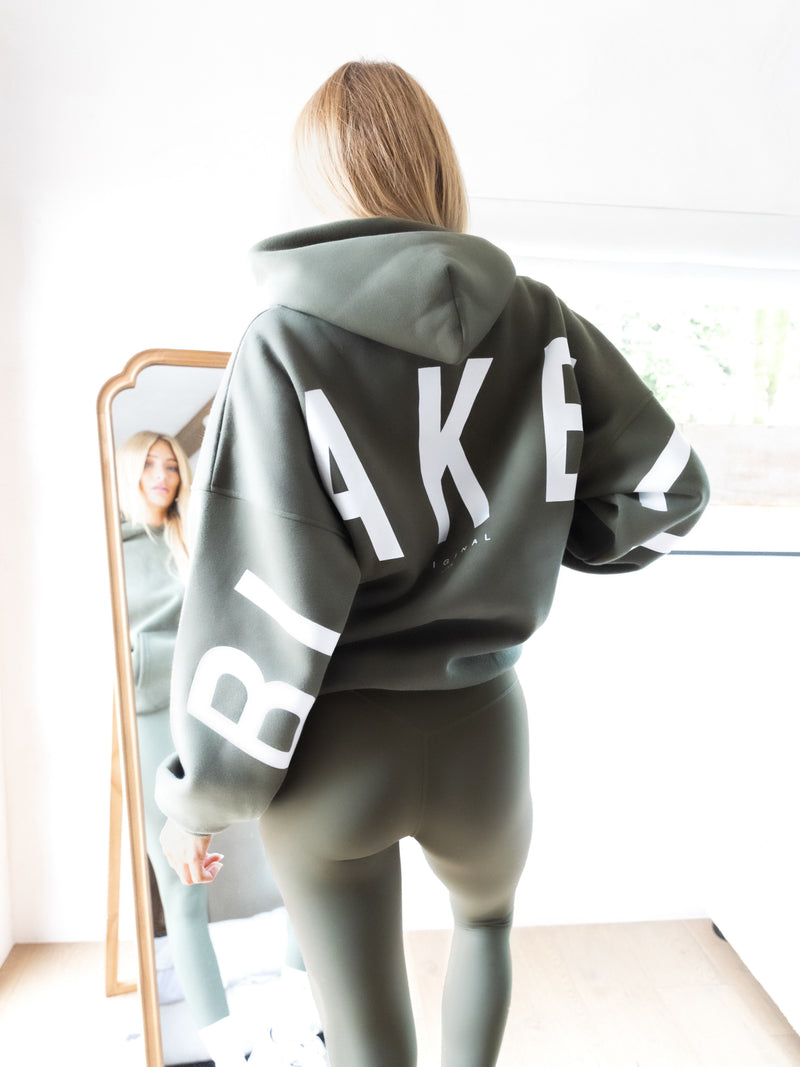 Isabel Oversized Hoodie - Khaki Green