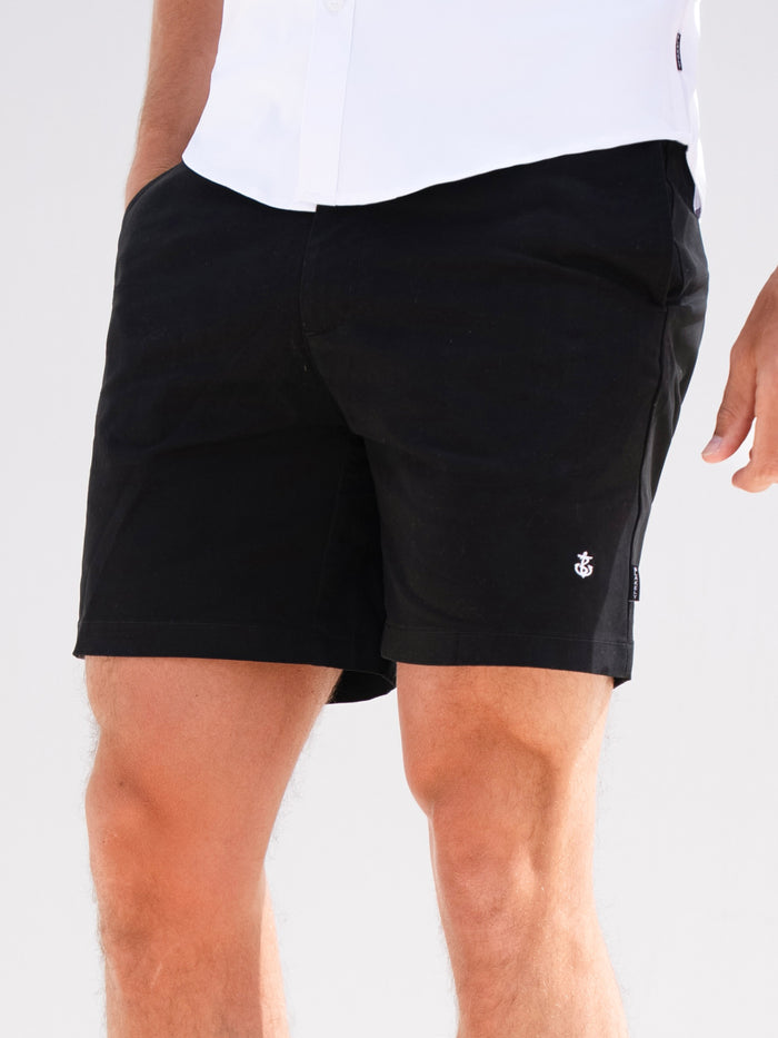Stretch Chino Shorts - Black