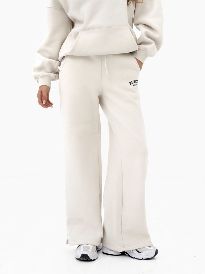Heritage Wide Leg Sweatpants - Chalk