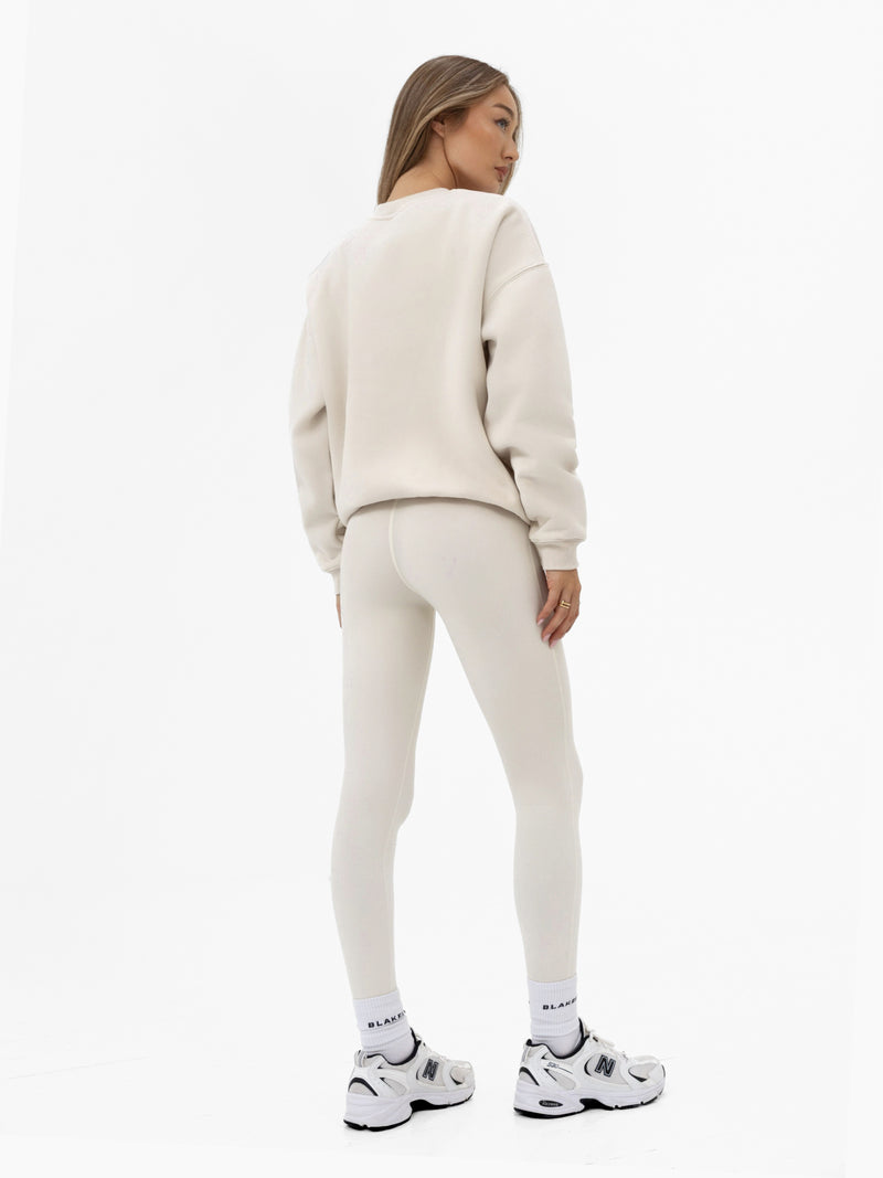 Varsity Oversized Sweater - Chalk & True Navy