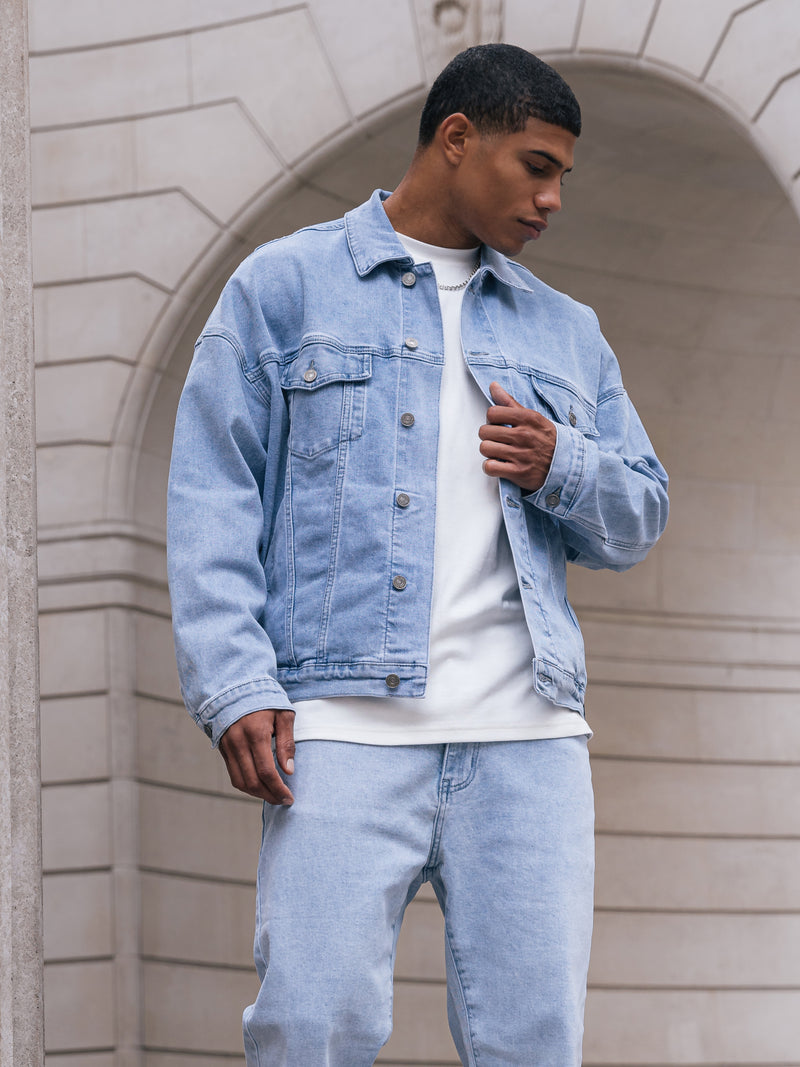 Blakely Denim Trucker Jacket - Washed Blue