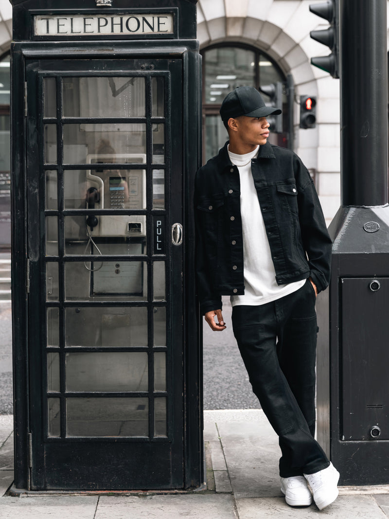 Blakely Denim Trucker Jacket - Black