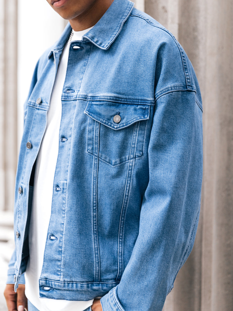 Blakely Denim Trucker Jacket - Blue