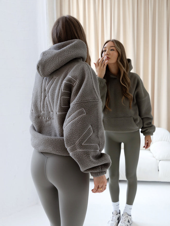 Borg Isabel Oversized Hoodie - Safari Green