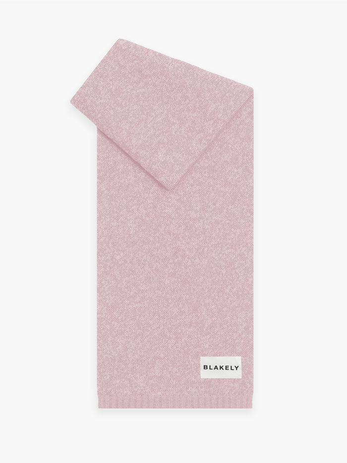 Label Knitted Scarf - Dusty Pink
