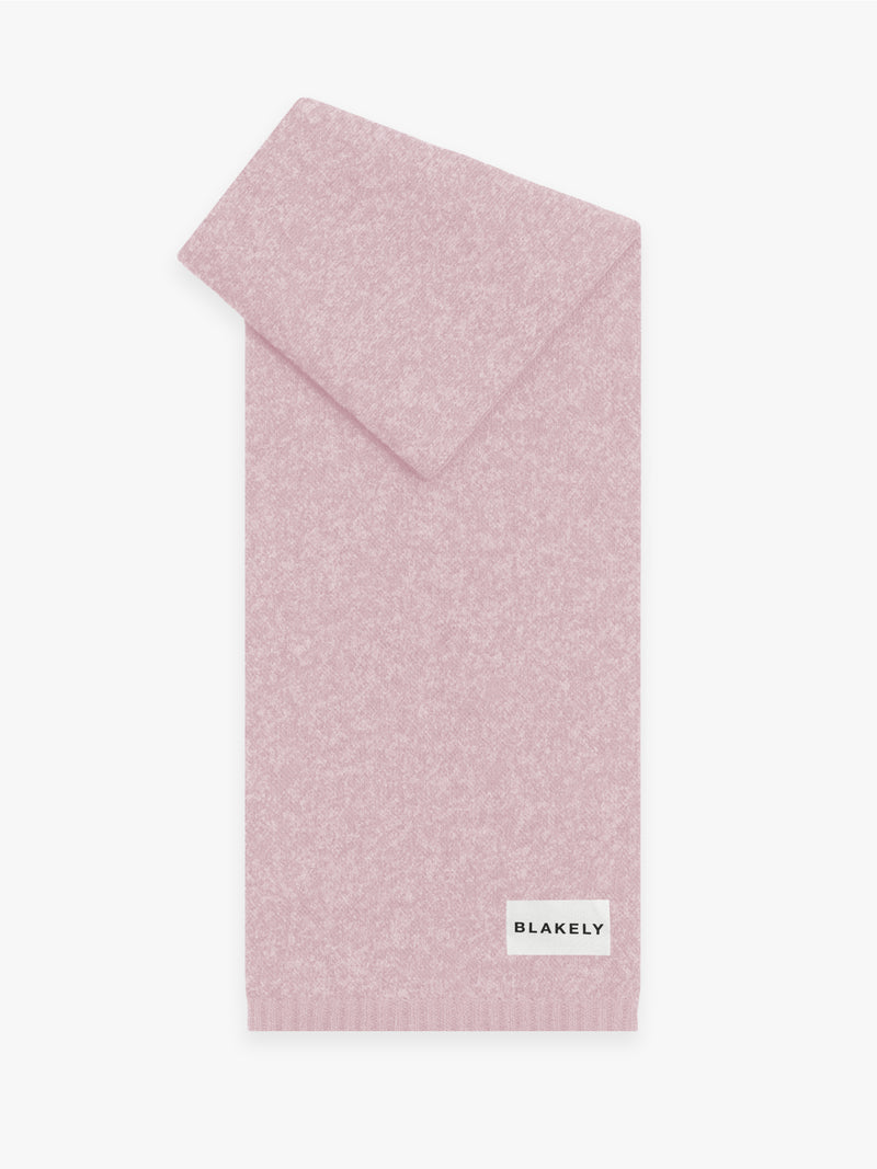 Label Knitted Scarf - Dusty Pink
