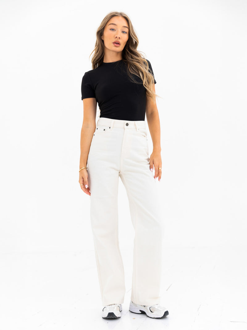 Blakely Wide Leg Jeans - Off White