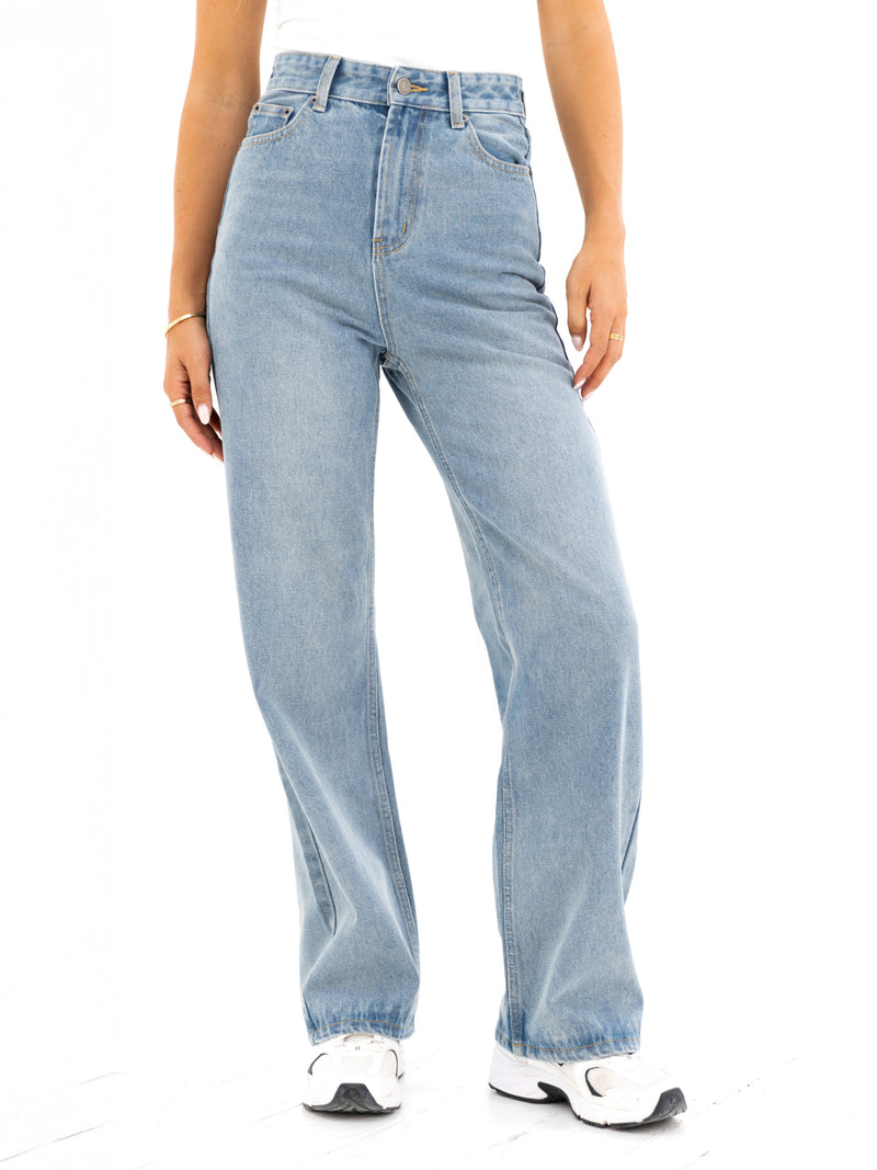 Blakely Wide Leg Jeans - Faded Blue