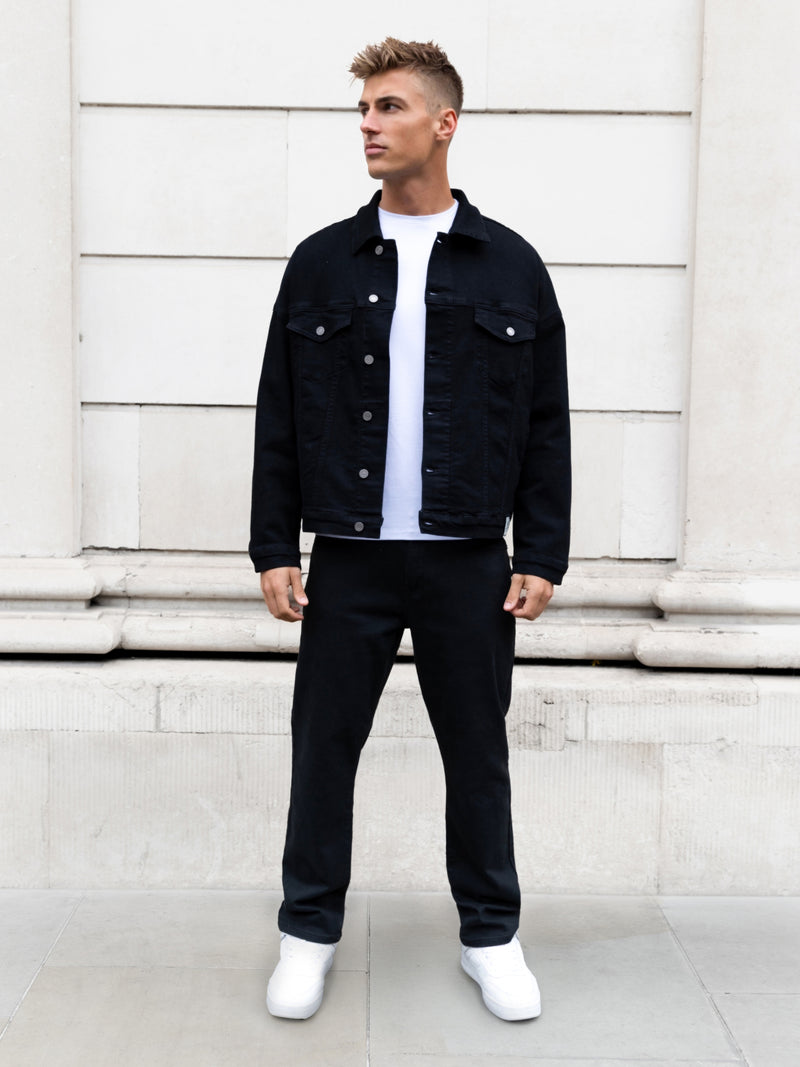 Blakely Denim Trucker Jacket - Black