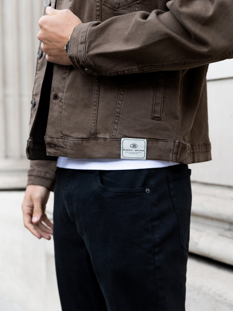 Blakely Denim Trucker Jacket - Brown