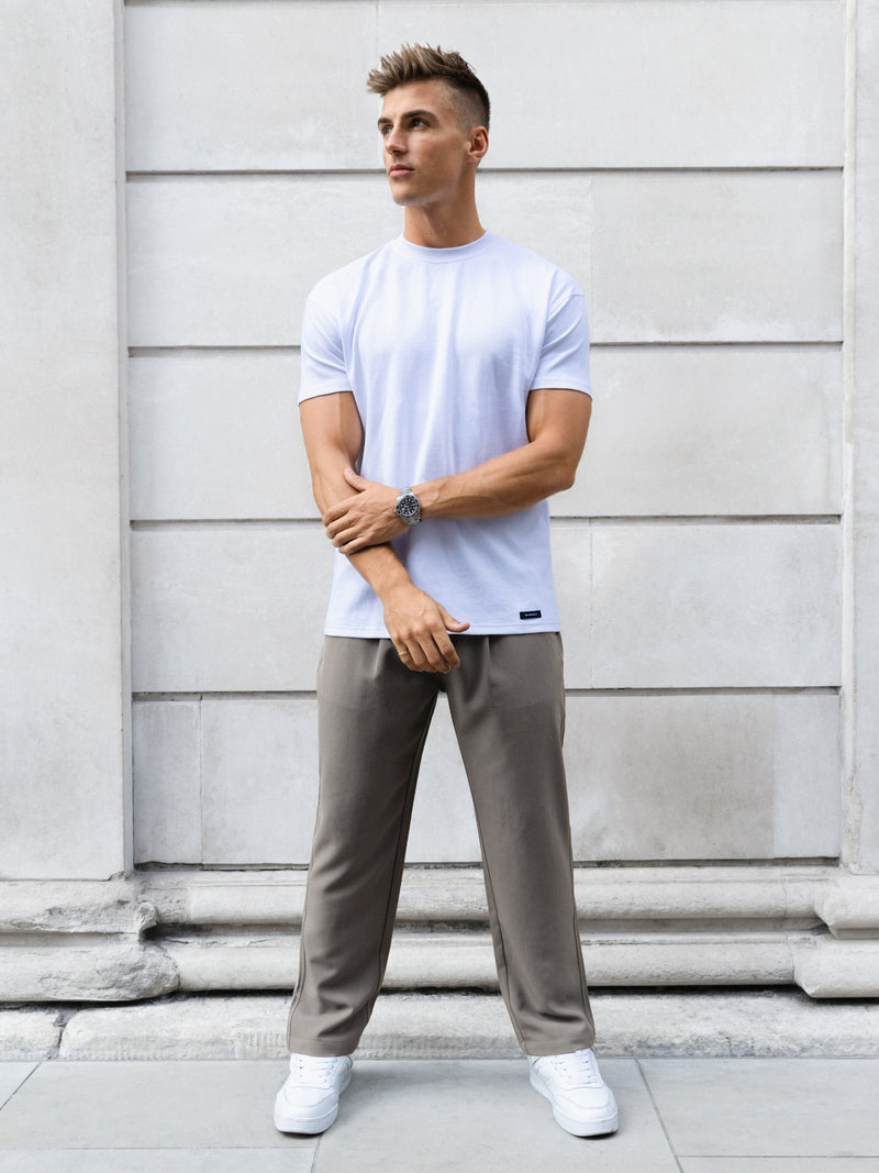 Anston Stretch Chinos - Warm Grey