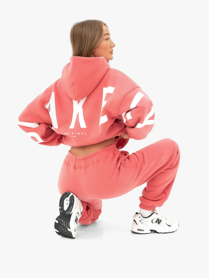 Isabel Cuffed Sweatpants - Sunrise Coral